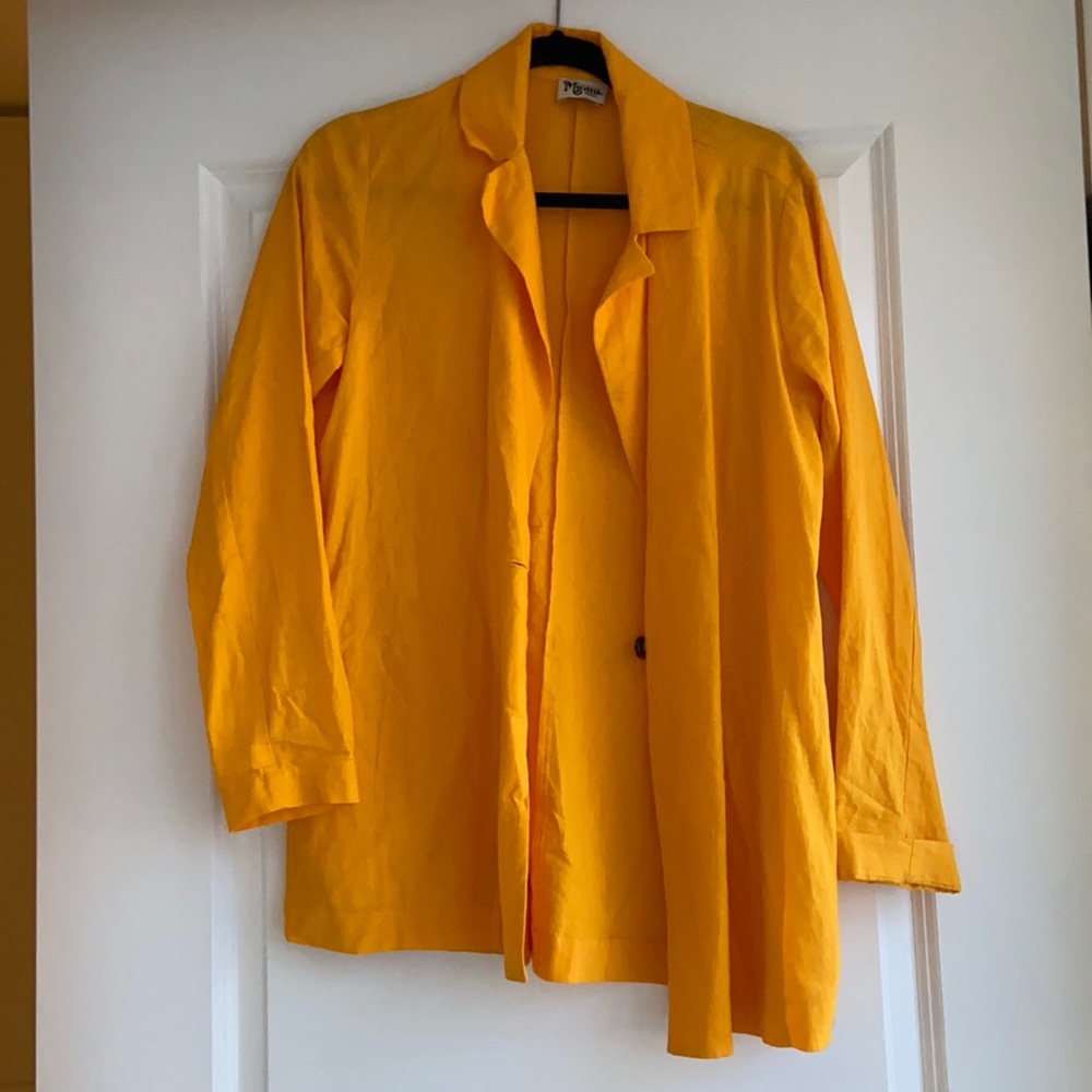 Show me your MuMu orange linen blazer